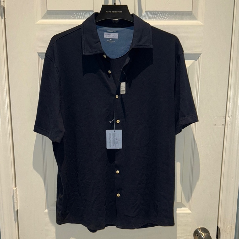 Joseph Abboud Blue Casual Button Down Shirt